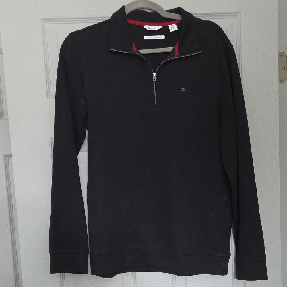 Calvin Klein Men's Black Zip-Up Sweater